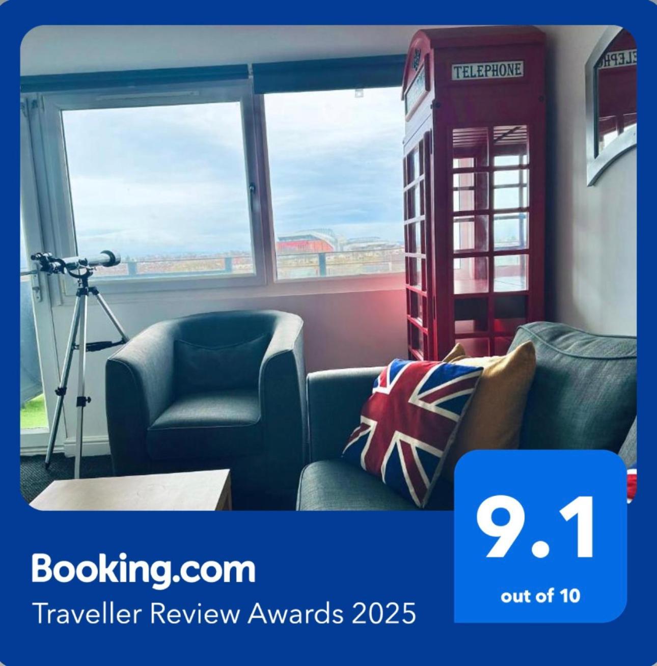 Unique View Of Anfield Stadium - Charming 2 Bedroom Apartment In Liverpool With Parking エクステリア 写真